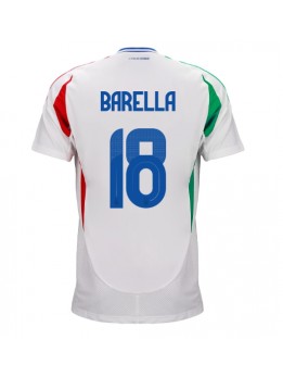 Italien Nicolo Barella #18 Replika Borta Kläder EM 2024 Kortärmad